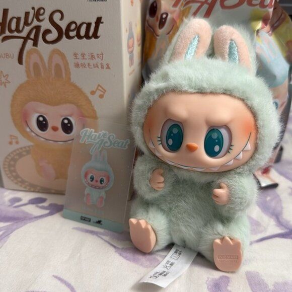 Labubu The Monsters Have a Seat Vinyl Plush Doll | Limited Edition Designer Toy, Rainbow Eye, Cute Creepy Plush Doll, Handmade Collector Item