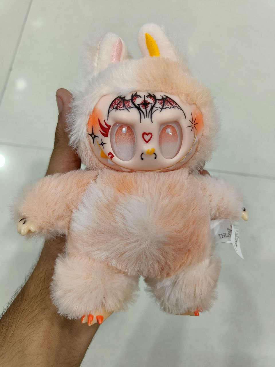 Custom Labubu Figure with Tattoo Details, Collectible Designer Kawaii Fantasy Toy (Authentic PopMart)