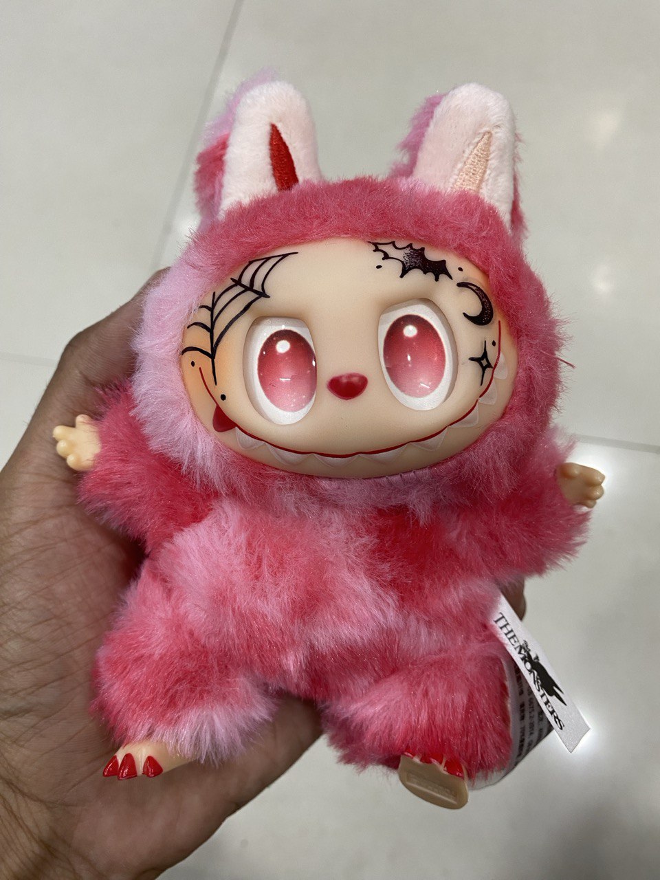 Custom Labubu Figure with Tattoo Details, Collectible Designer Kawaii Fantasy Toy (Authentic PopMart)